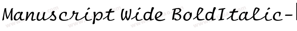 Manuscript Wide BoldItalic字体转换
